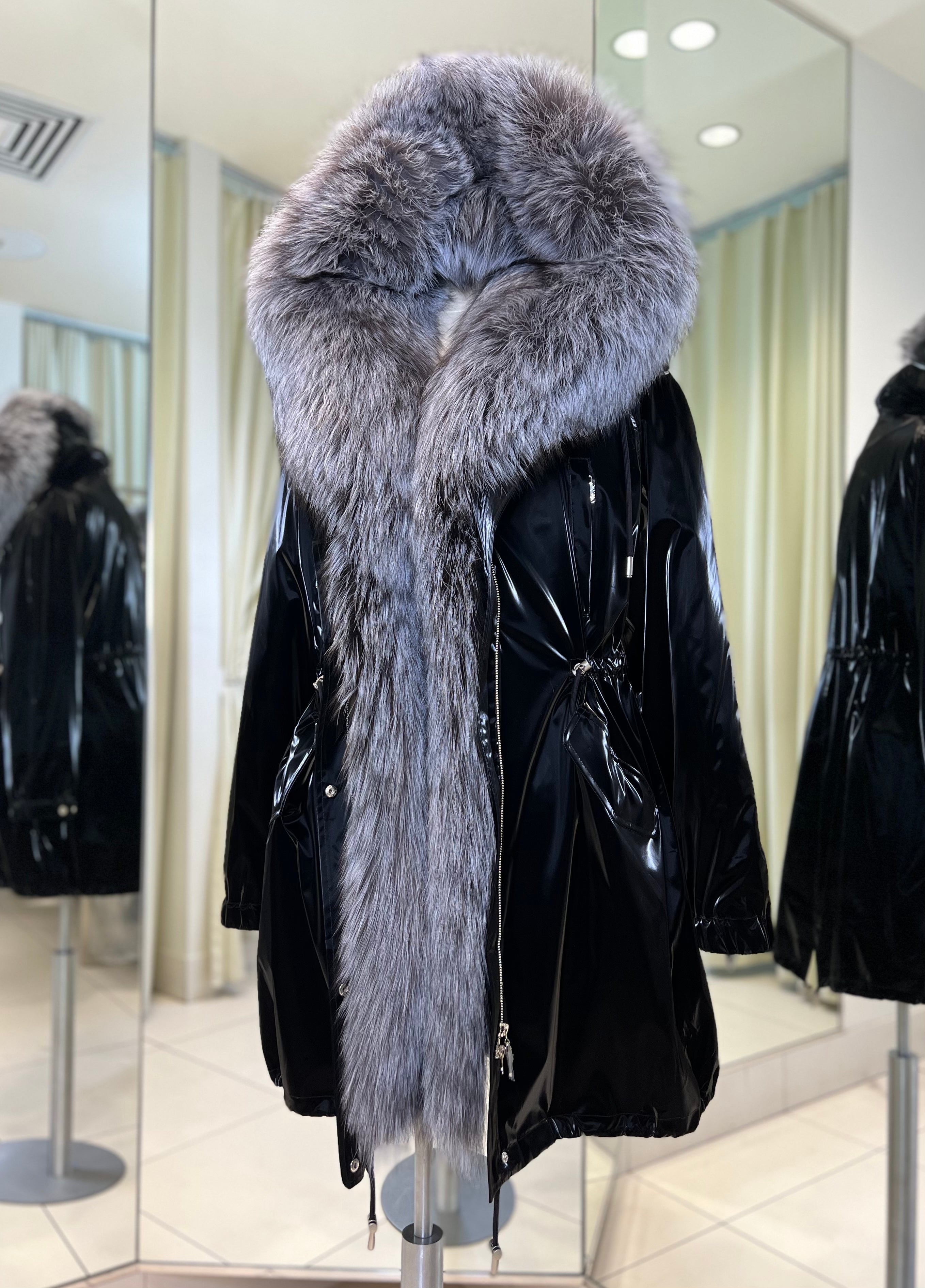 Genuine Silver Fox Fully Lined Hood Rabbit Insulated Parka Alaska® Outerwear Company