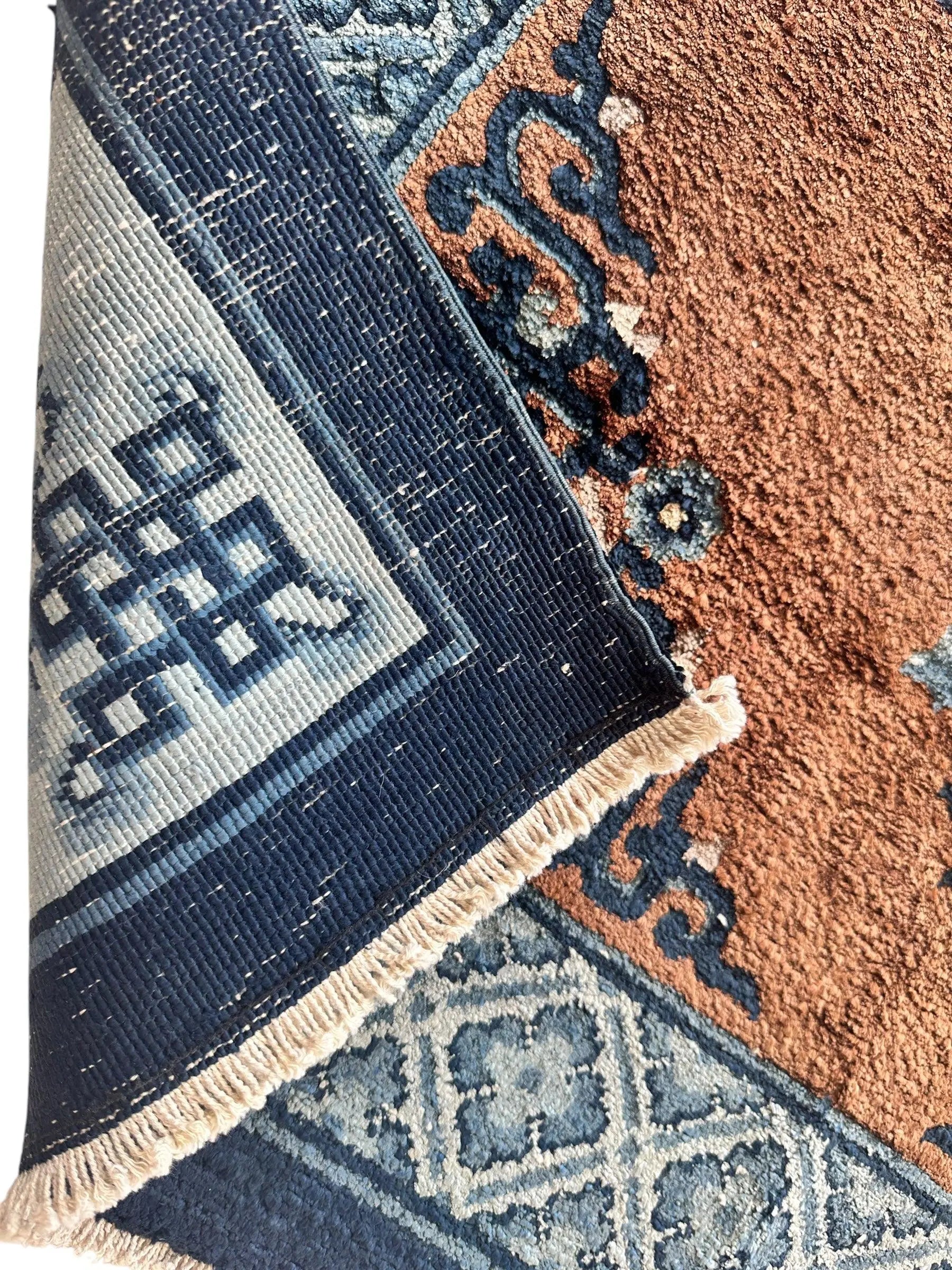 Hand-Knotted Chinese Silk Peking Rug – 3’ x 5’ – Luxurious Floral Design Rugistan