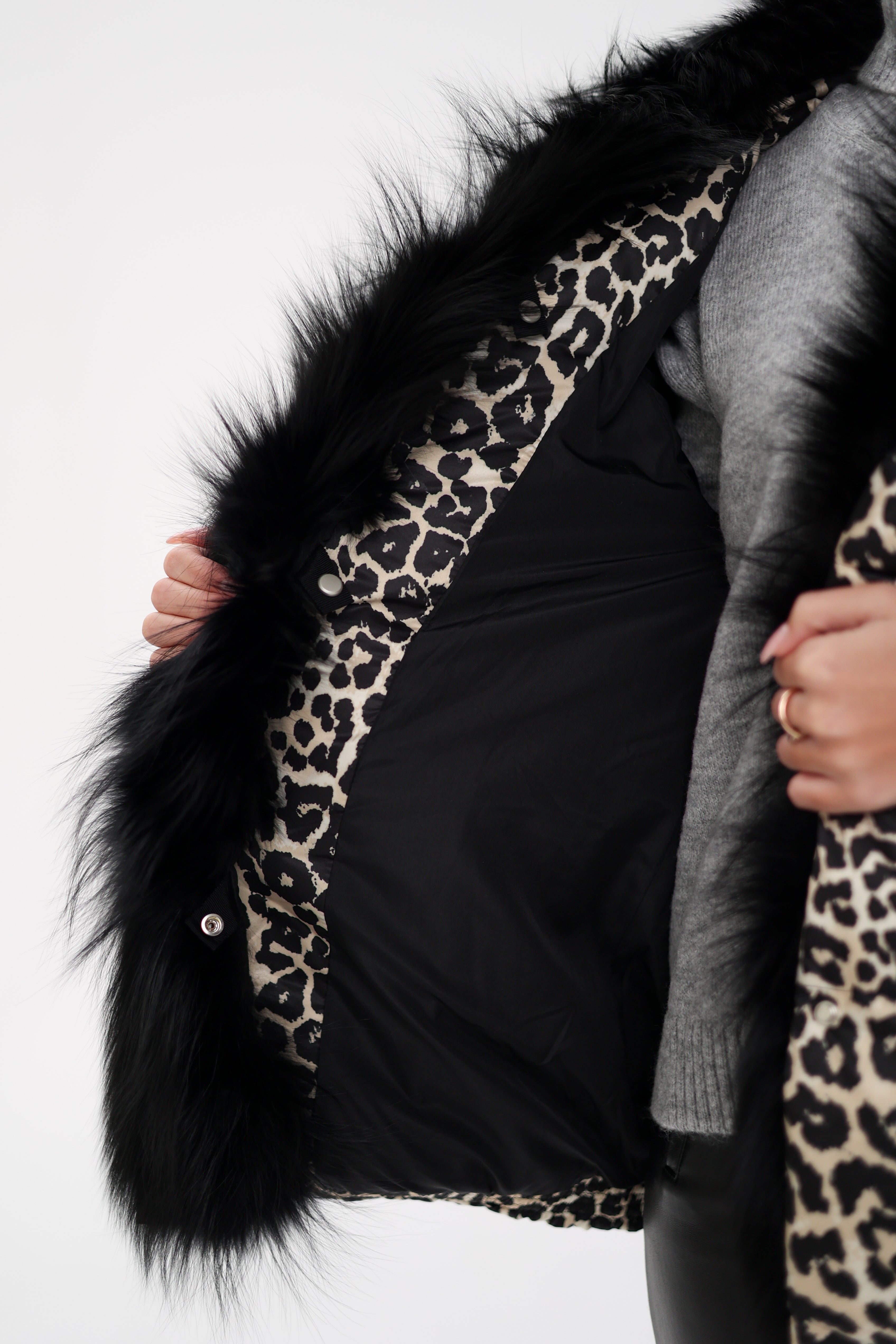Genuine Polar Fox Leopard Luxe Down Parka Alaska® Outerwear Company