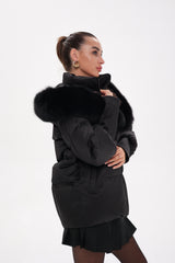 Amanda Genuine Fur Trim Down Fill Coat Alaska® Outerwear Company
