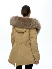 Genuine Silver Fur Trim Parka with Rabbit Fur Insulation Alaska® Outerwear Company