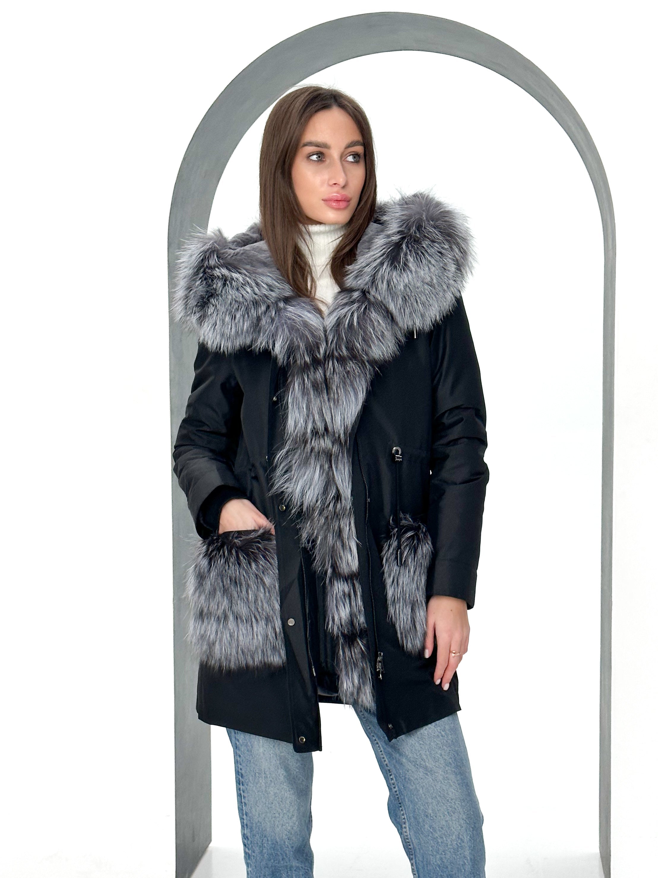 Genuine Silver Fox Fur Rabbit Fur Insulated Parka Alaska® Outerwear Company