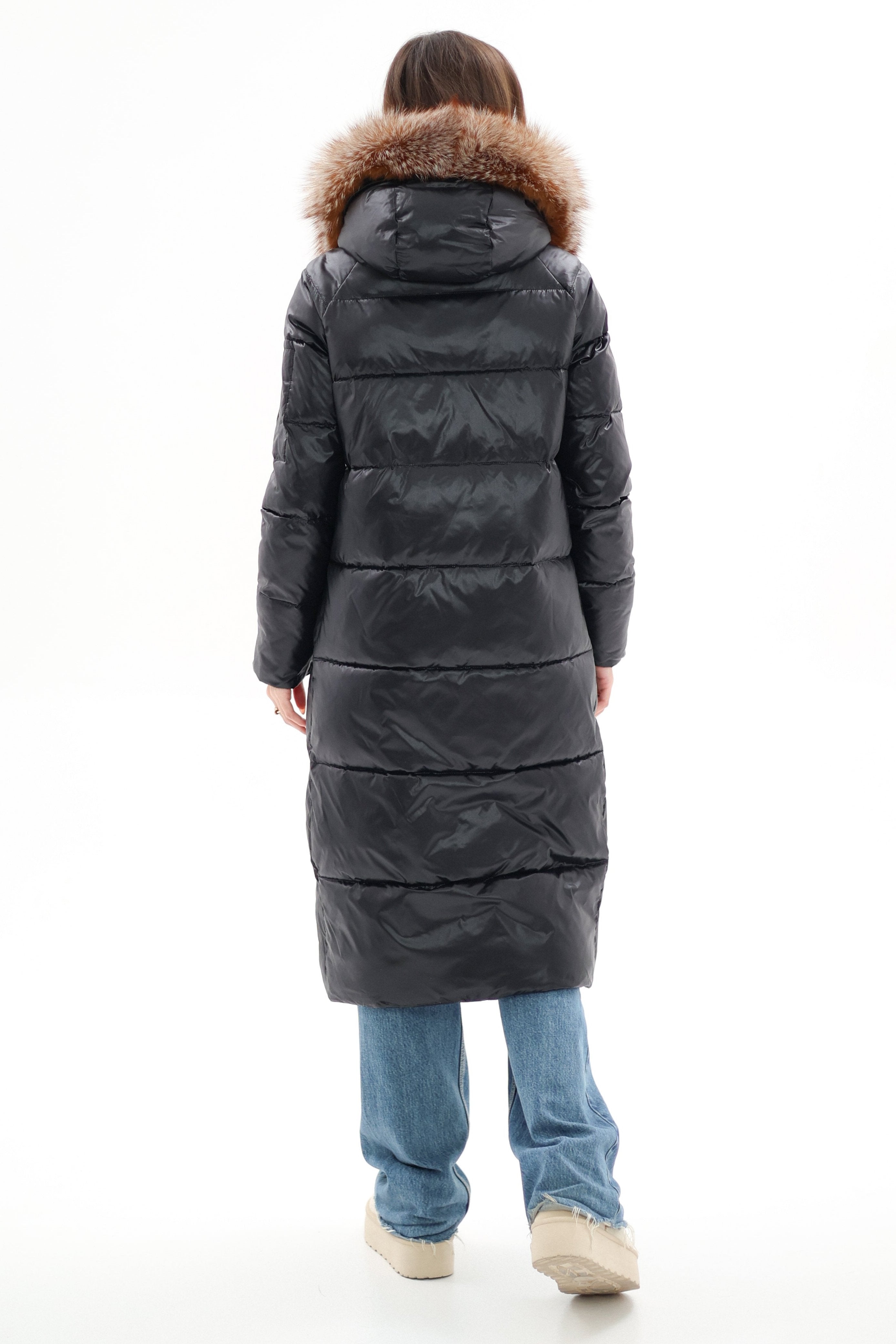 Genuine Silver Fox Fur Alternative Down Fill Coat Alaska® Outerwear Company