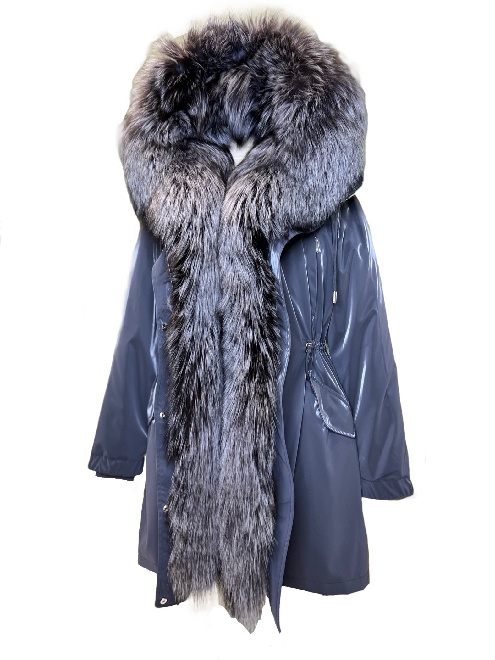 Genuine Silver Fox Fully Lined Hood Rabbit Insulated Parka Alaska® Outerwear Company