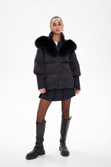 Amanda Genuine Fur Trim Down Fill Coat Alaska® Outerwear Company