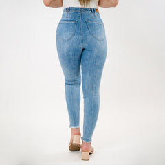 Embellished Distressed Capris