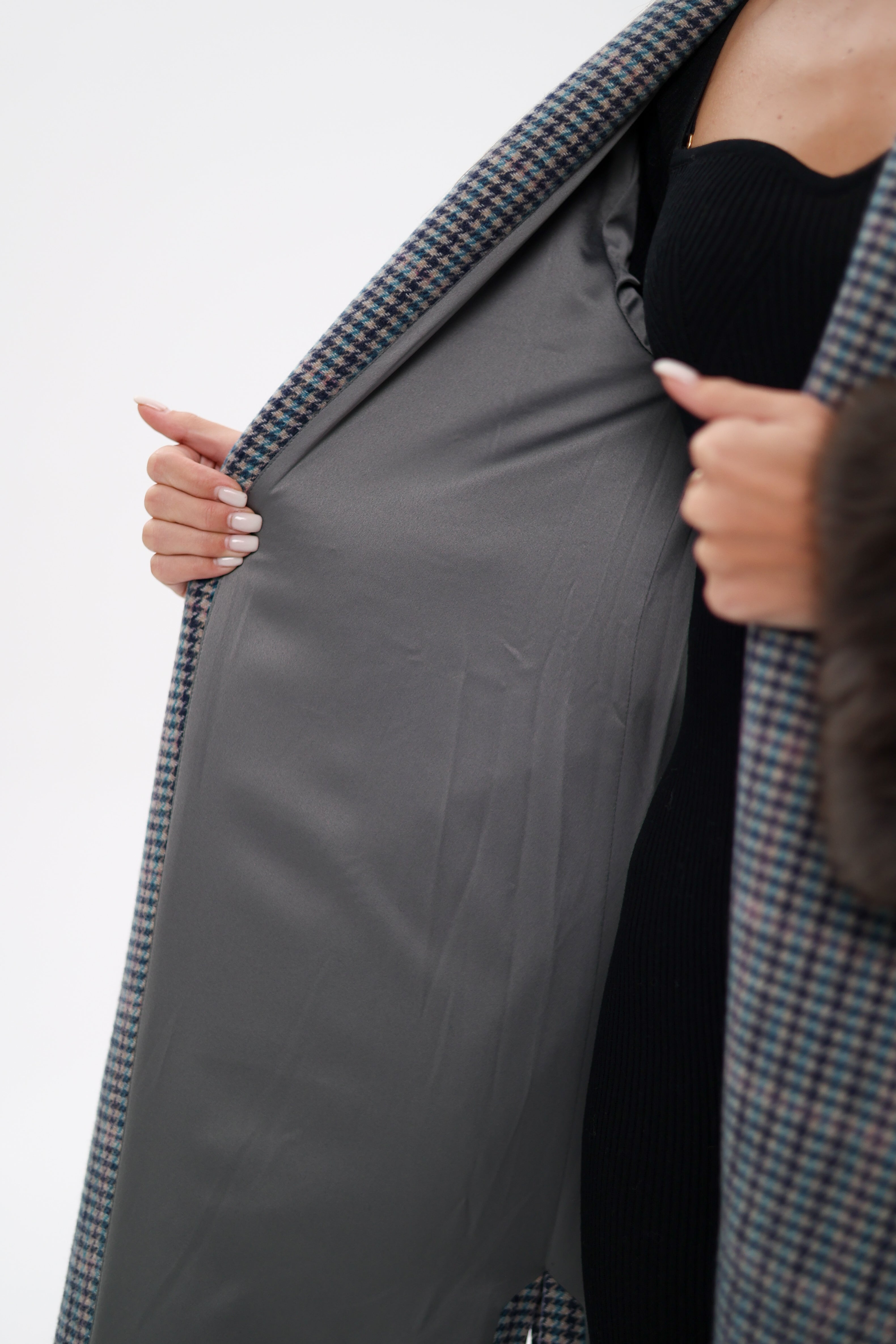 Genuine Polar Fox Fur Virgin Wool Wrap Coat Alaska® Outerwear Company