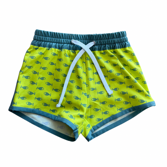 neon fish hybrid shorts Keep the Littles Wild