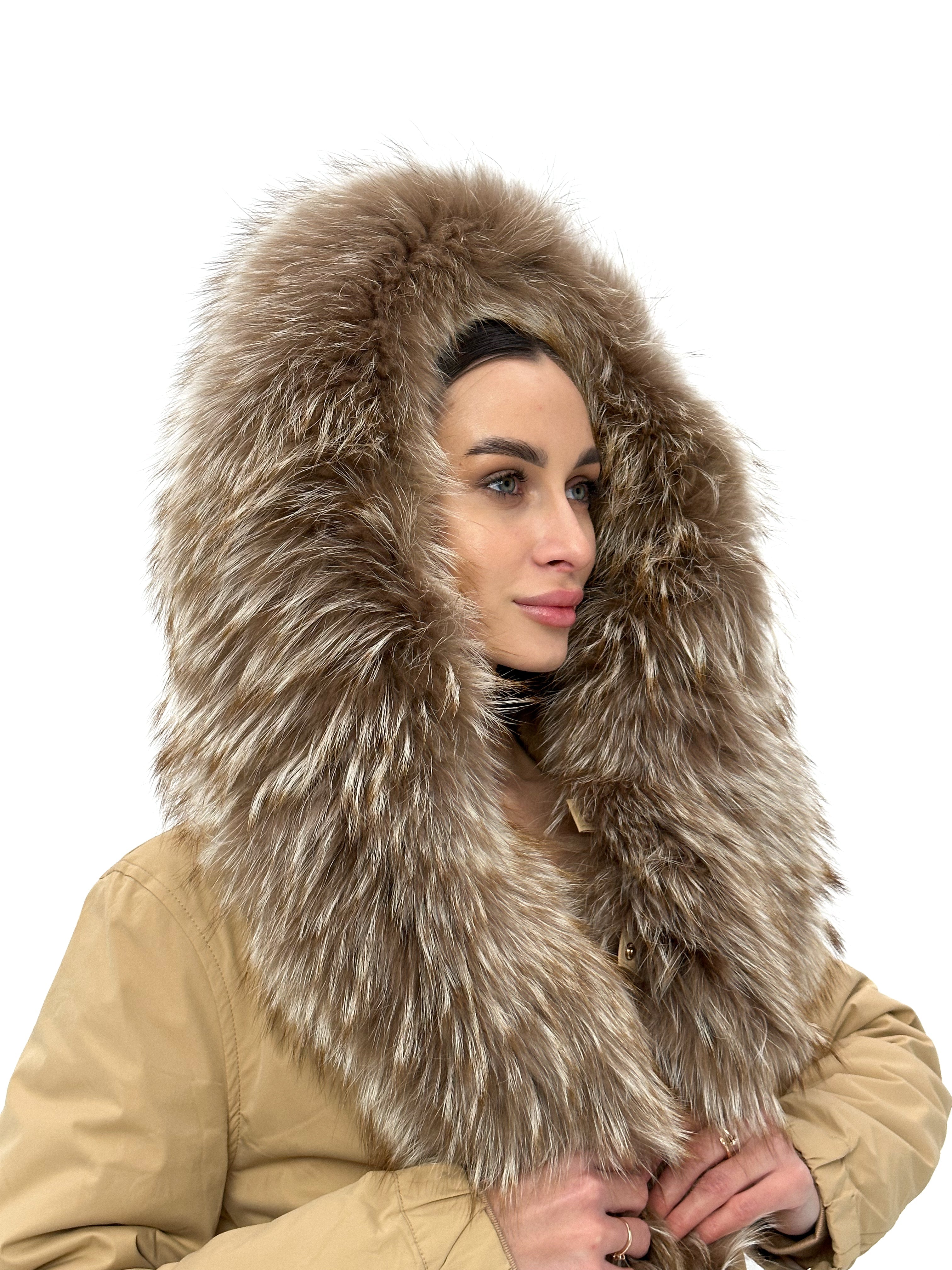 Genuine Silver Fur Trim Parka with Rabbit Fur Insulation Alaska® Outerwear Company