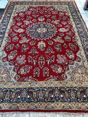 Vintage Kirman Persian Rug | 9’9” x 14’ | Thick Full-Pile Wool | Circa 1960 | K2029 Rugistan