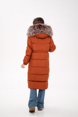 Genuine Silver Fox Fully Lined Hood Down Filled Coat Alaska® Outerwear Company