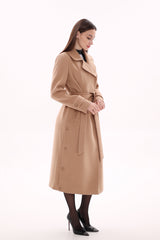 Camille Cashmere Blend Coat in Camel