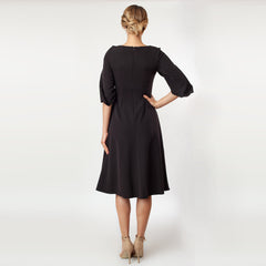 Tulip Sleeve T-length Fit & Flare Dress