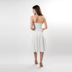 Spaguetti Strap Mitered Fringe Dress