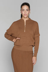 Canton Zip Top in Cinnamon Apparalel