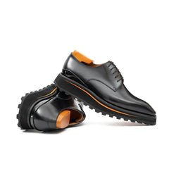 Calf leather business dress derby shoes Black