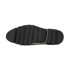 Calfskin Brogue Derby Shoes with Unique Leather Brown