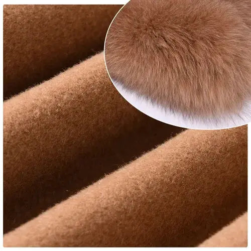 Cashmere jacket with large natural fur collar Family Shopolf