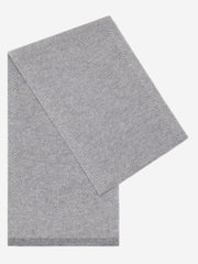 Riccardo (grey & white) - Italian 100% cashmere scarf with pattern