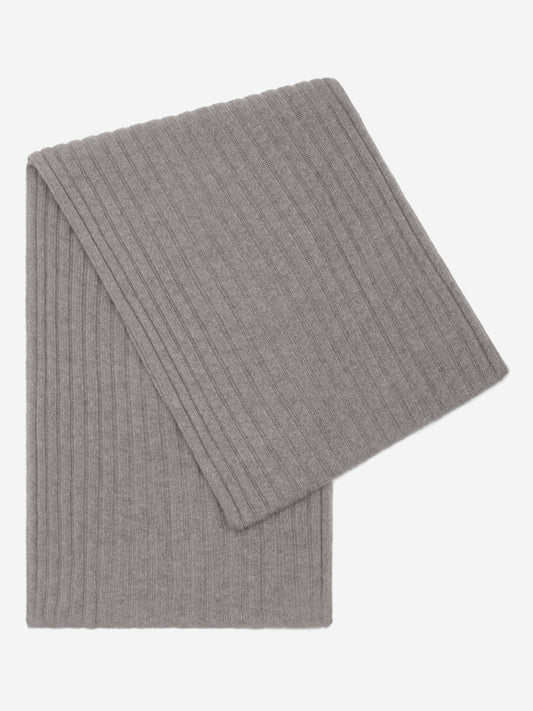Gray knitted blanket on a white background