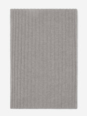 Napoli (light grey) - Italian 100% cashmere ribbed scarf (unisex)