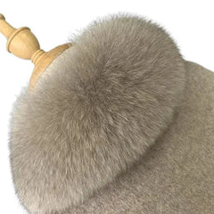 Cashmere jacket with large natural fur collar Family Shopolf