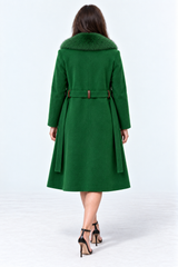 Womens cashmere coat collar