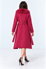 Womens cashmere coat collar