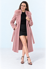 Womens cashmere coat collar