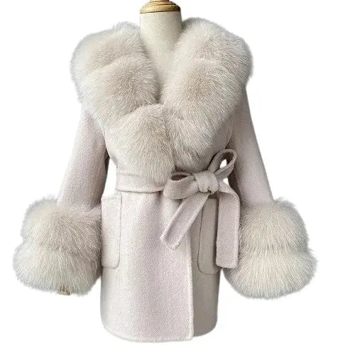 Children's Wool Coat | Fox Fur Collar & Cuffs | Winter Luxury