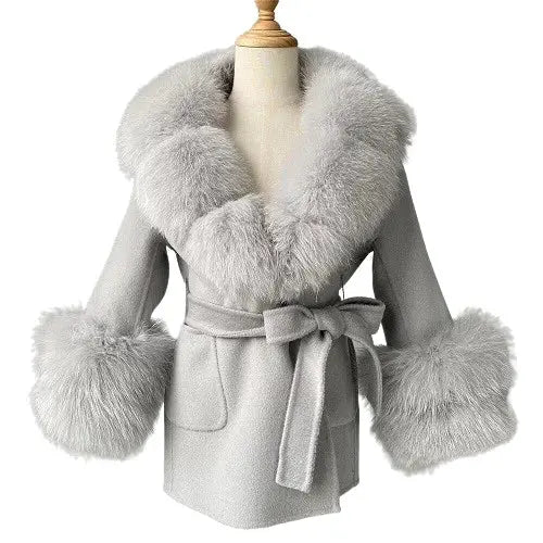 Children's Wool Coat | Fox Fur Collar & Cuffs | Winter Luxury
