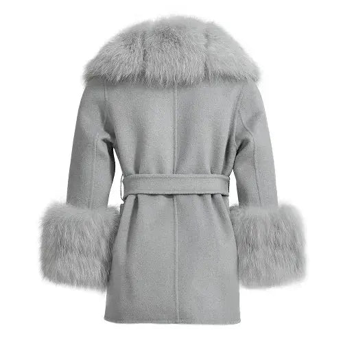 Children's Wool Coat | Fox Fur Collar & Cuffs | Winter Luxury
