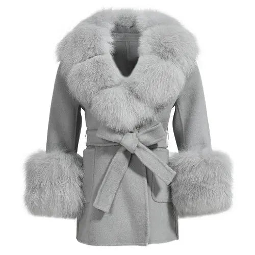 Children's Wool Coat | Fox Fur Collar & Cuffs | Winter Luxury
