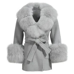 Children's Wool Coat | Fox Fur Collar & Cuffs | Winter Luxury