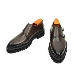 Coffee Double - Monk Chunky Loafers