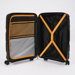 28-inch Black Hardcase Roller Luggage with 360° Wheels & TSA Lock Sole Premise