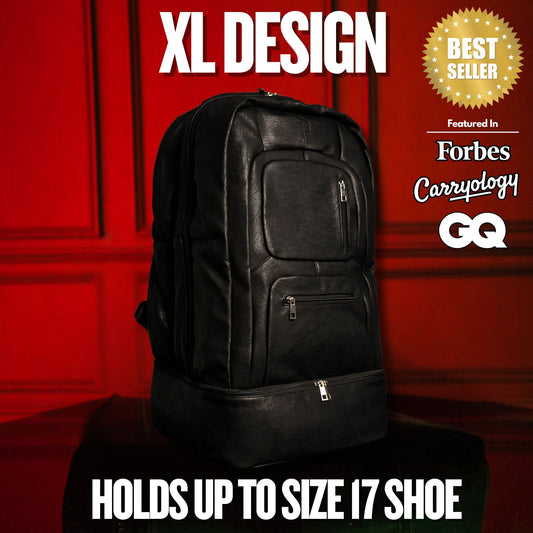 Black Leather Patented Carry-on Bag (XL Design) Sole Premise