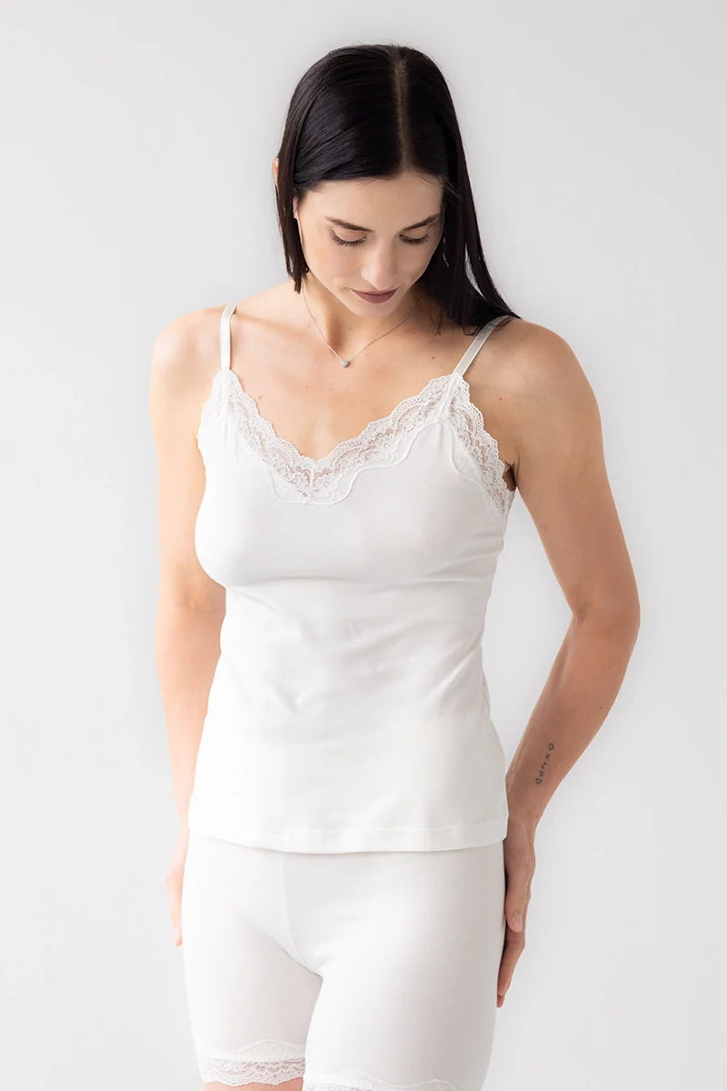 Cotton Camisole with lace trim Salua Lingerie