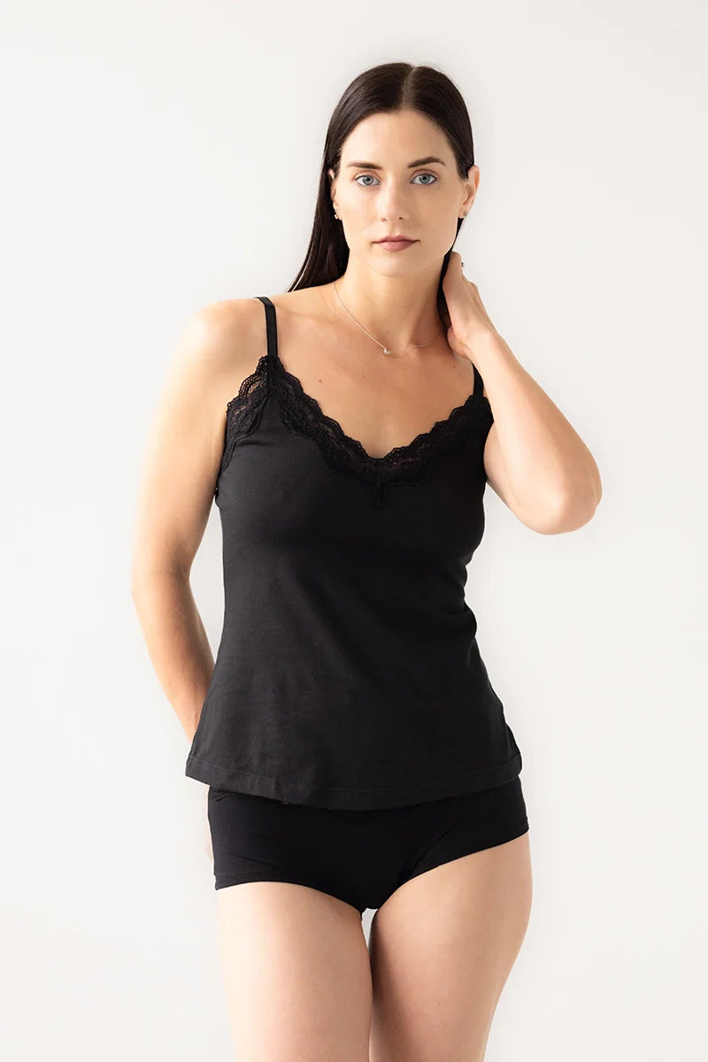 Cotton Camisole with lace trim Salua Lingerie