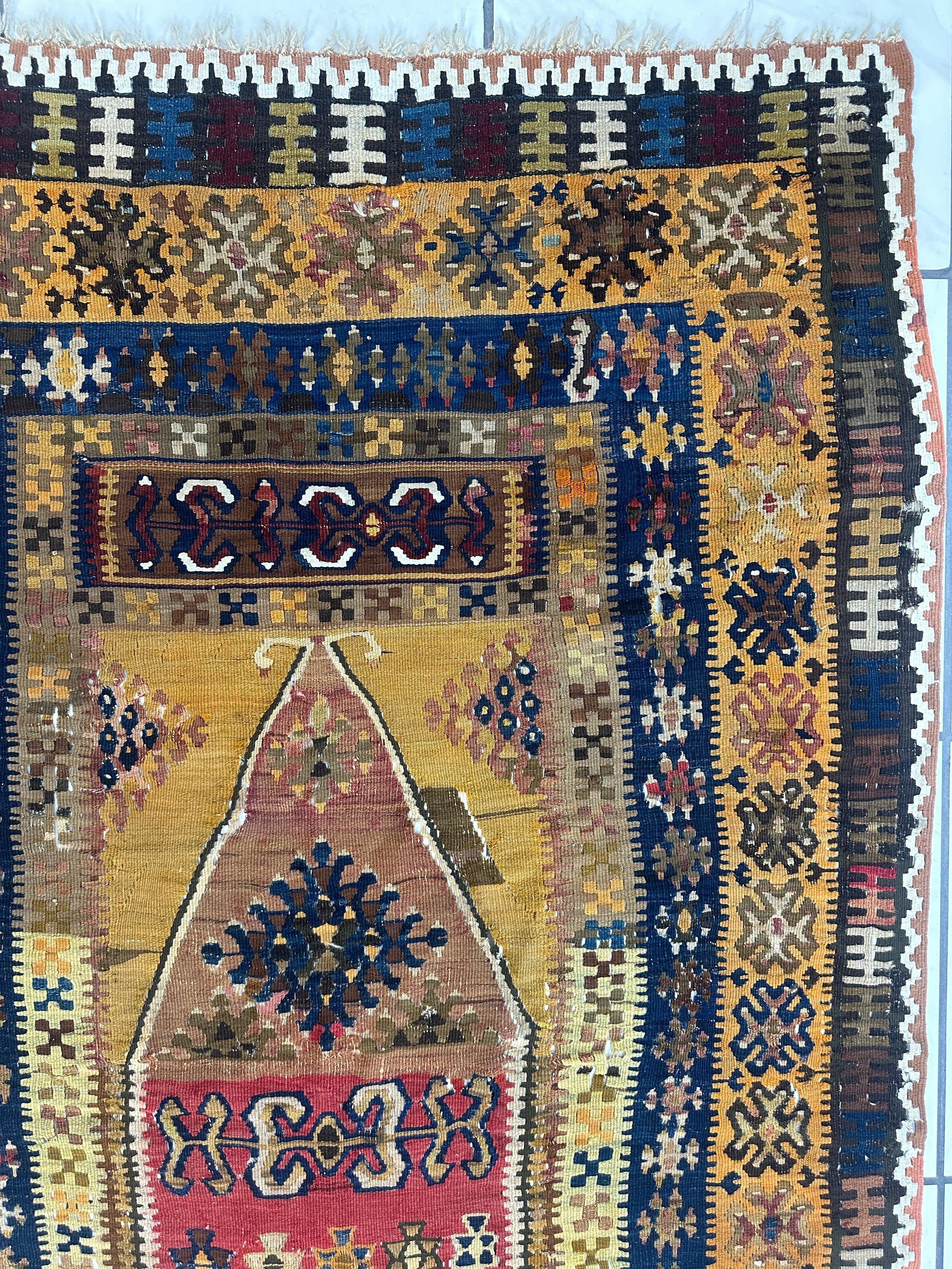 Antique Anatolian Wool Prayer Rug 4’ x 6’6” Rugistan