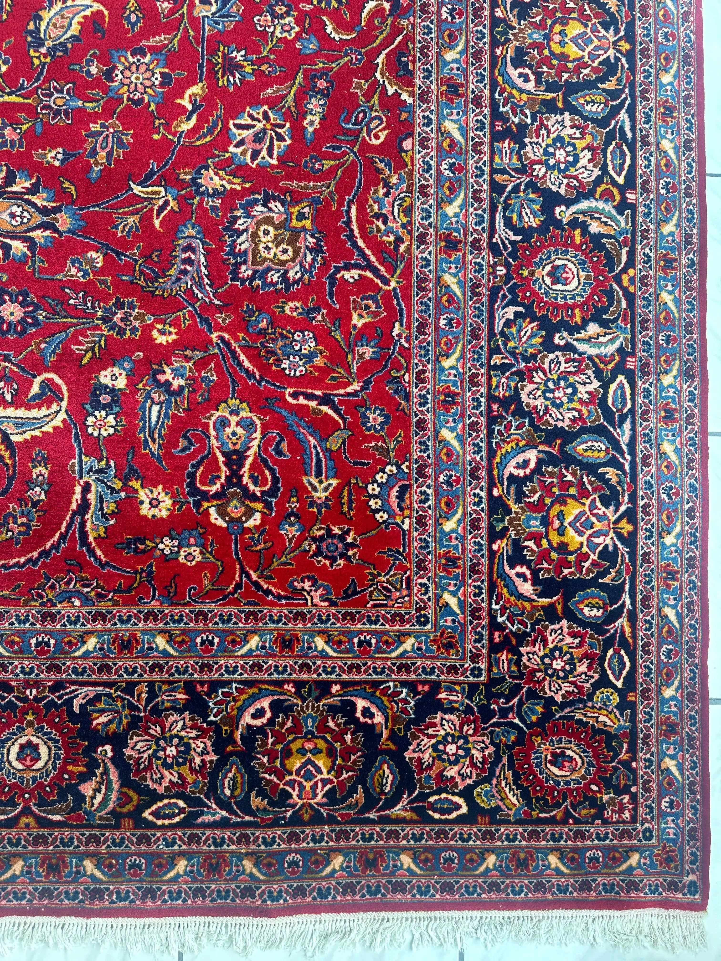 Incredible Persian Kashan All Over Wool Rug 10’2” x 14’ Rugistan
