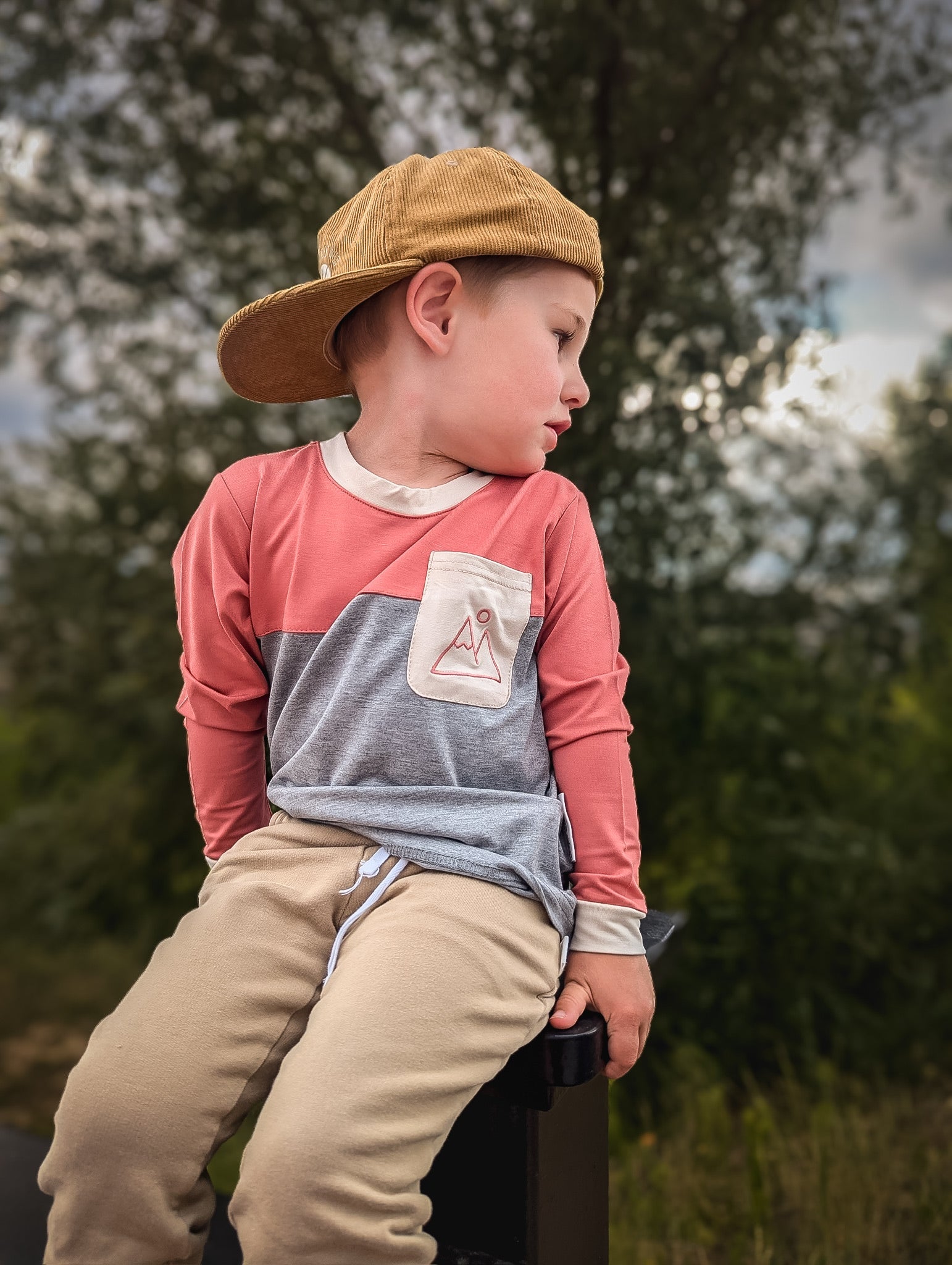 Mountain color block bamboo Keep the Littles Wild