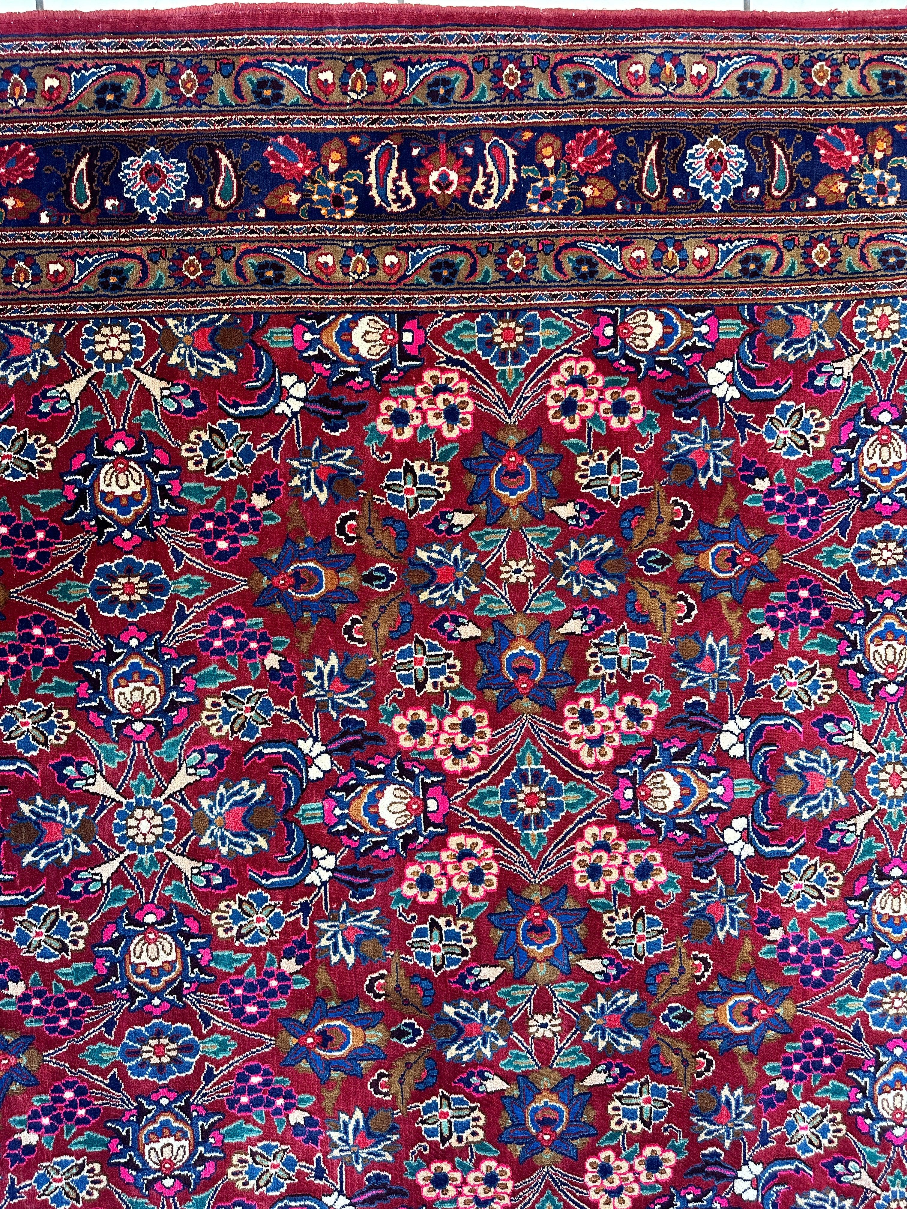 Persian Mashhad I Fine Allover Rug Wool 7 x 10 Rugistan
