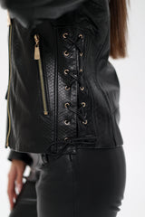 Genuine Mink Fur Embossed Leather Jacket Alaska® Outerwear Company