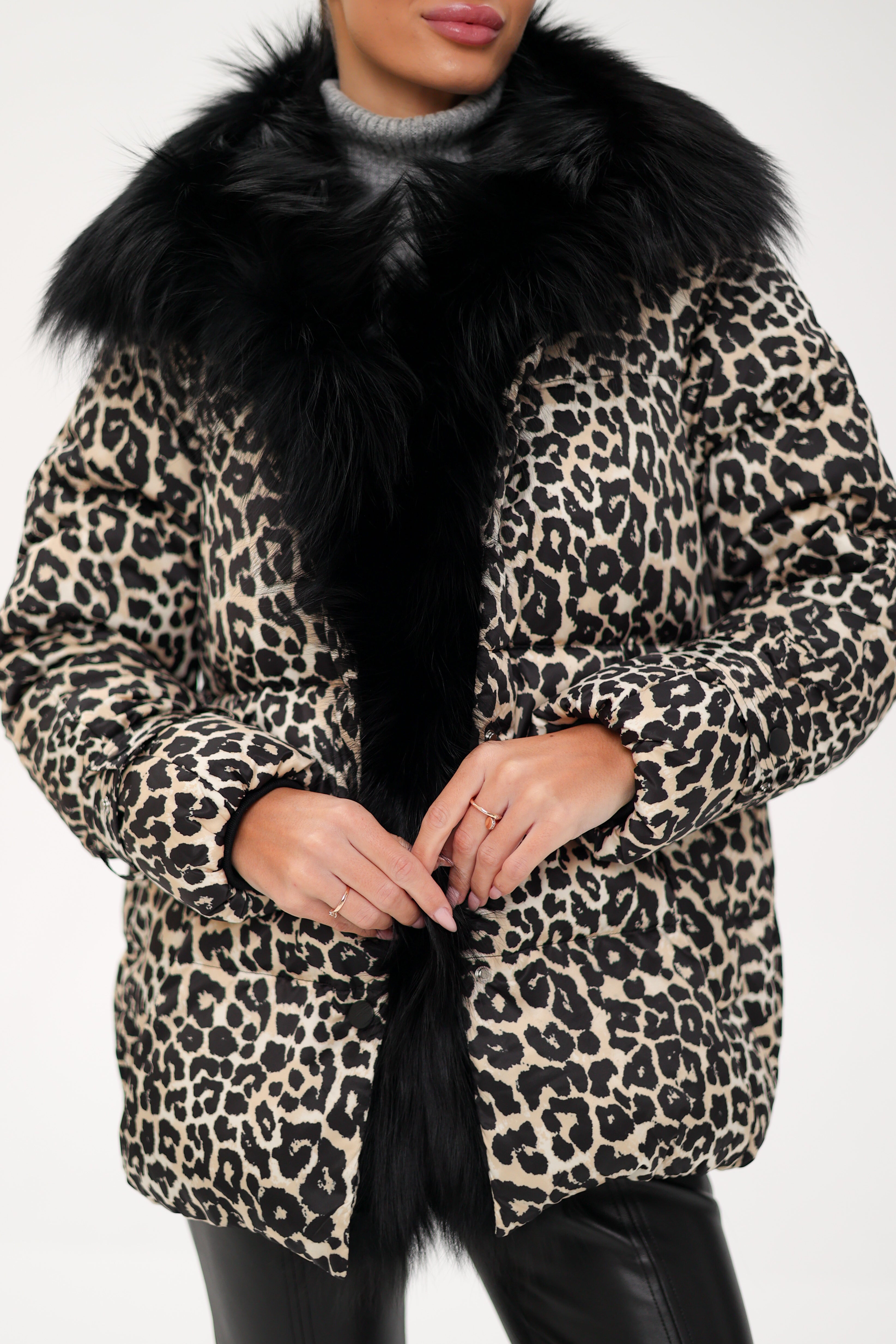 Genuine Polar Fox Leopard Luxe Down Parka Alaska® Outerwear Company