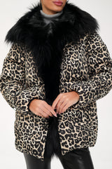 Genuine Polar Fox Leopard Luxe Down Parka Alaska® Outerwear Company