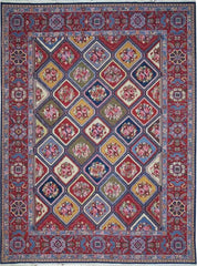 Handwoven Nourison Soumak SK43 Multicolor Area Rug – 8'5" x 11'7" – Professionally Cleaned Rugistan