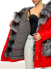 Genuine Silver Fox Fur Rabbit Fur Insulated Parka Alaska® Outerwear Company