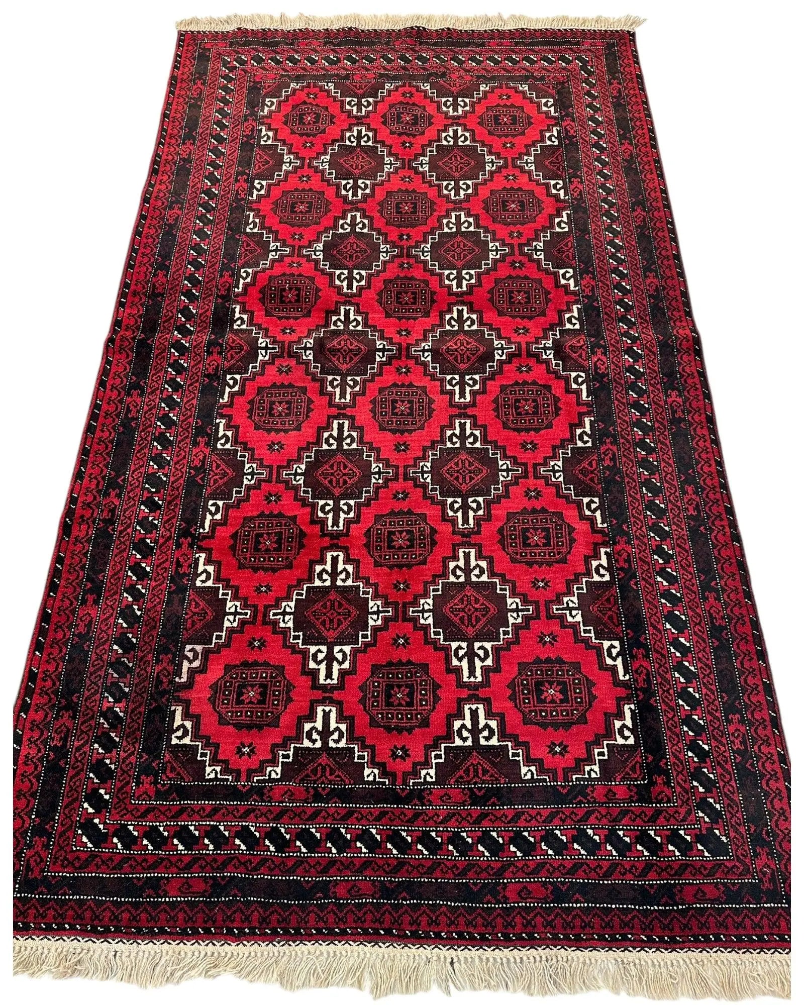 Hand-Knotted Afghani Baluch Wool Rug - 3’1” x 6’9” Rugistan