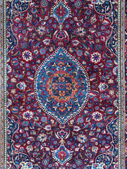 Antique Persian Kashan Debir Rug – 4’3” x 6’4” – Circa 1920s – Hand-Knotted Fine Wool Rugistan